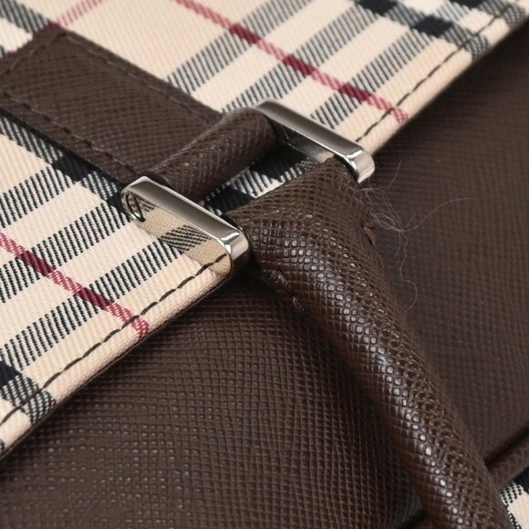 Burberry Beige Brown Burberry Check Handbag 154219 - Picture 4 of 10